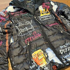 Members Only x Jean-Michel Basquiat | Hooded Puffer Jacket | Graffiti New York